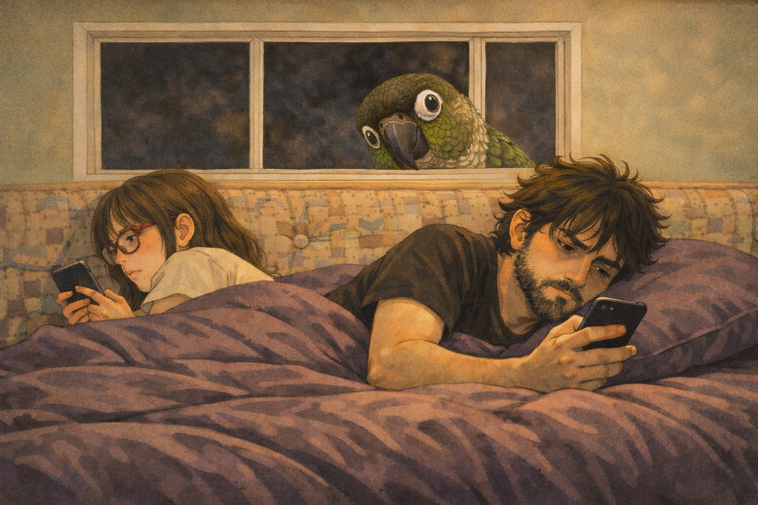 A Saudi dining area — Mia sits slightly apart from the family. The mother distant, sisters sad. Different house, different country, same feeling of being unwelcome.